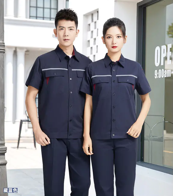 纯棉系扣三角兜短袖