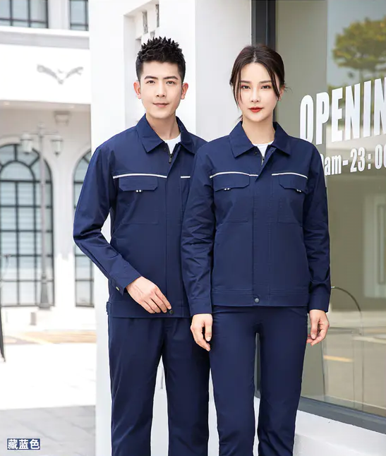 纯棉织带反光条拉链款夏季长袖