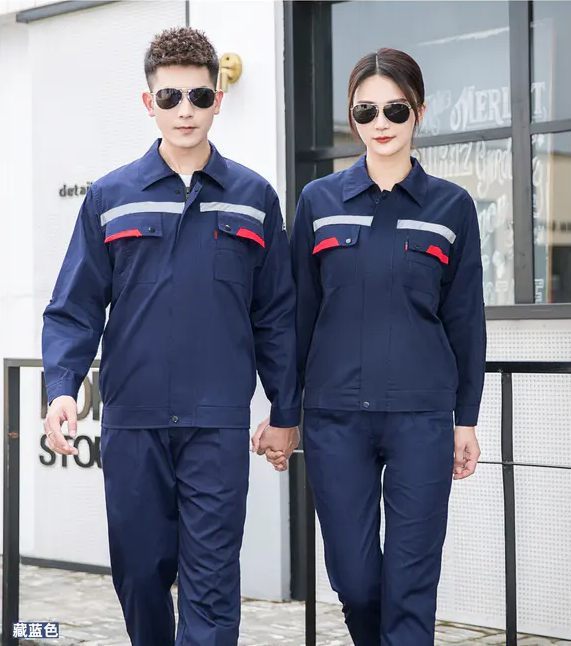 三色防静电反光条夏季长袖