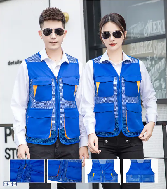 夏季拼色网眼马甲