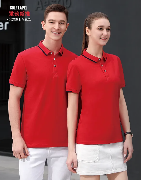 高尔夫提花翻领