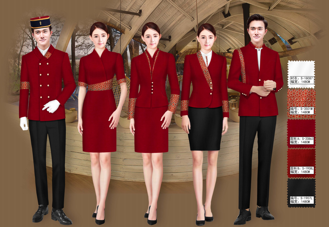 民族风酒店制服