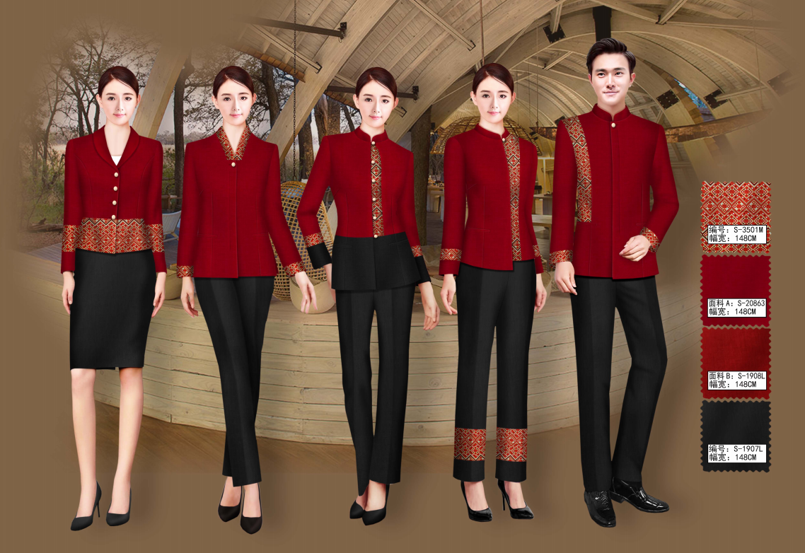 民族风酒店制服