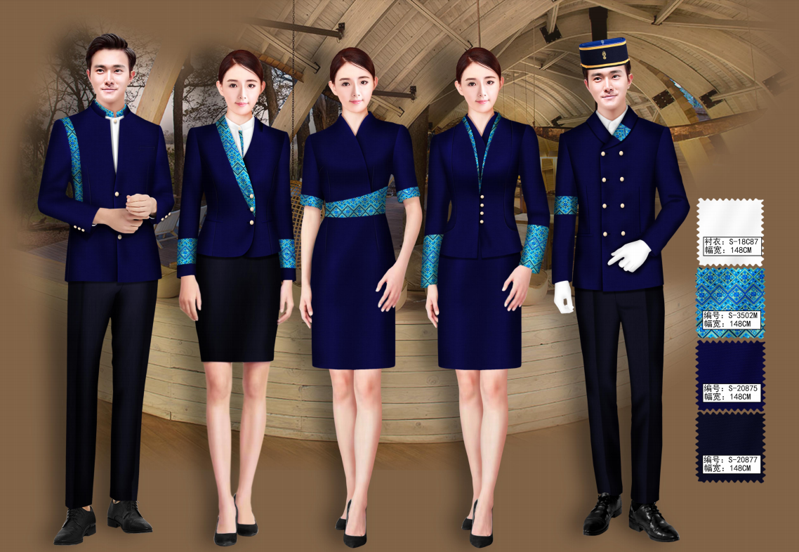 民族风酒店制服