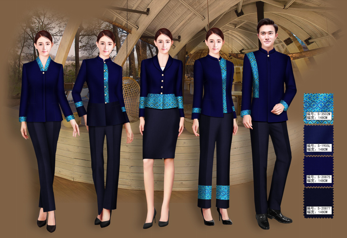 民族风酒店制服