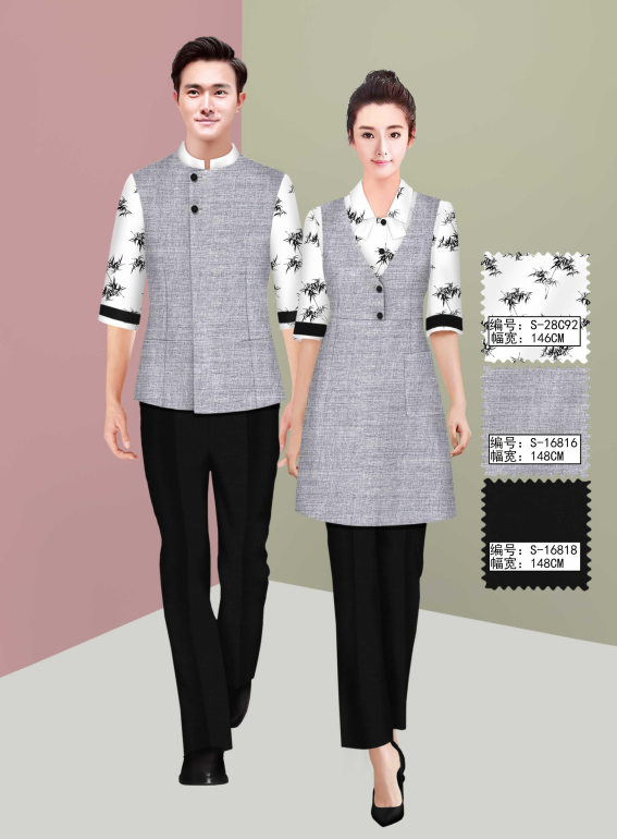 保洁员 餐厅服务员夏装