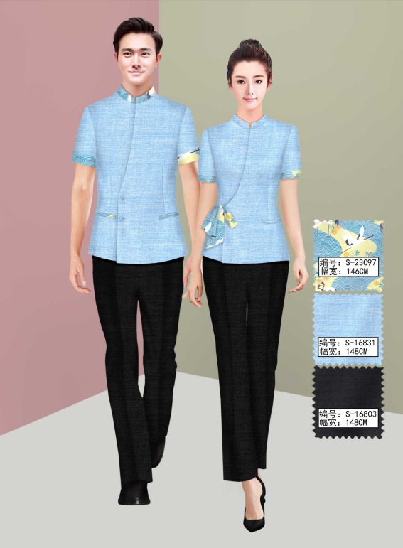 保洁员 餐厅服务员夏装